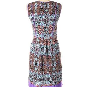 Purple and Brown fun print Charlie Jade Dress